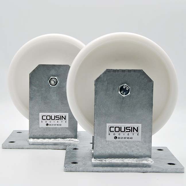 Roulette fixe chape mécano soudée