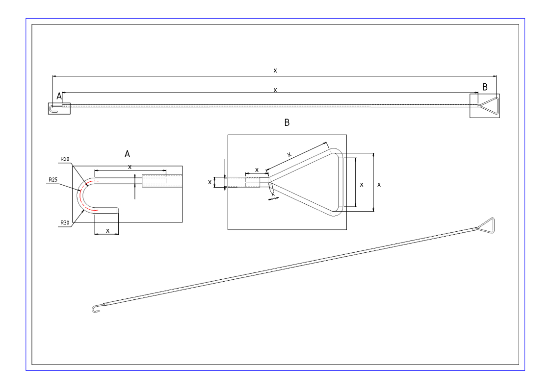 Barre de déclenchement en inox