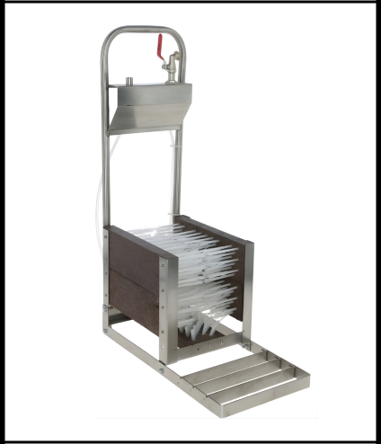 Lave-bottes inox avec prise d’eau 1/2"